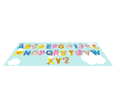 Tapis vinyle chambre alphabet Educational Design - TenStickers