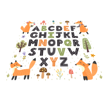 Superbe tapis en vinyle alphabet - TenStickers
