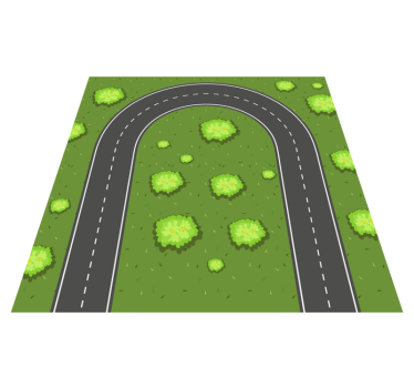 Tapis vinyle pour enfants route ludique - TenStickers