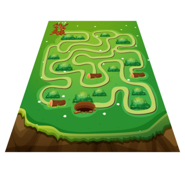 Tapis vinyle jeux parcours ludique - TenStickers
