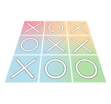 Tapis vinyle jeux jeu de morpion - TenStickers