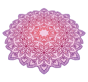 Tapis de vinyle mandala coloré fleur élégante - TenStickers