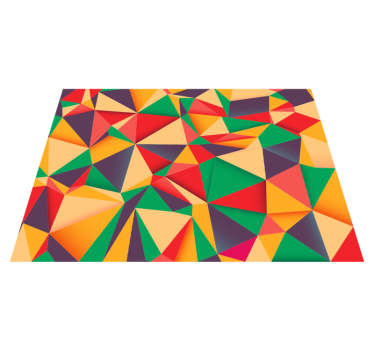Tapis vinyle style triangle coloré moderne - TenStickers