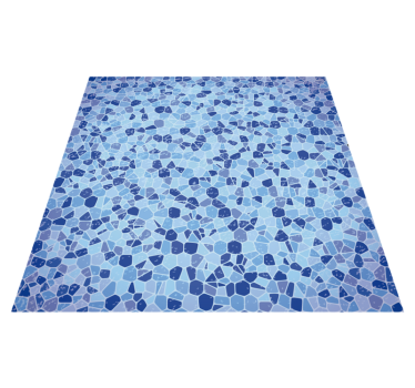 Tapis mosaique vinyle ensemble mosaïque bleu - TenStickers