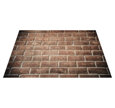 Tapis vinyle salon illusion de brique - TenStickers