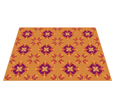 Tapis de cuisine en vinyle à carreaux colorés - TenStickers