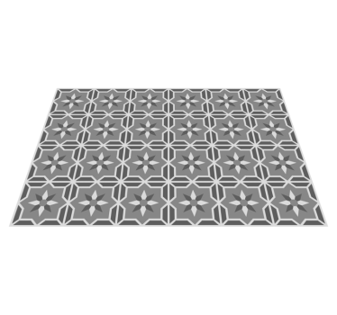 Tapis vinyle cuisine carreaux de ciment fond gris doux - TenStickers