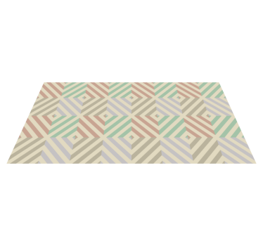 Tapis vinyle salon géométrique formes abstraites - TenStickers