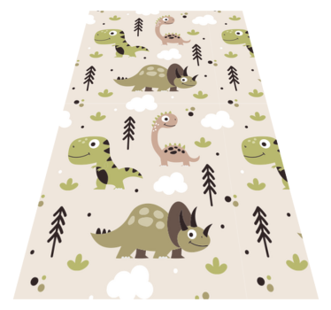 Tapis vinyle pour enfants motif de dinosaure ludique - TenStickers