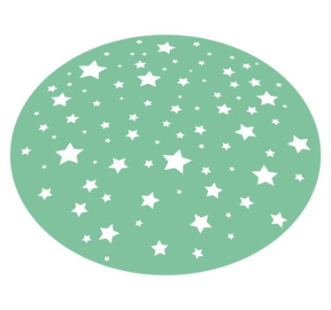 Tapis autocollant enfants étoiles vertes - TenStickers
