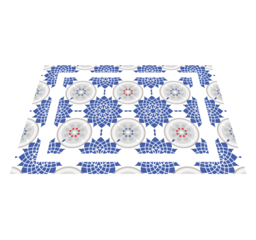 Tapis mosaique vinyle jeu de motifs en mosaïque - TenStickers
