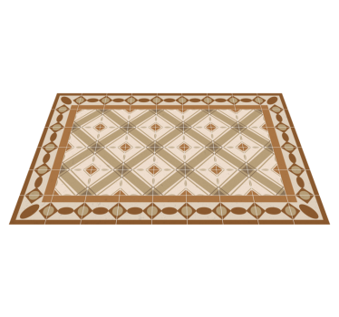 Tapis vinyle carreaux de ciment motif inspiré du carrelage - TenStickers