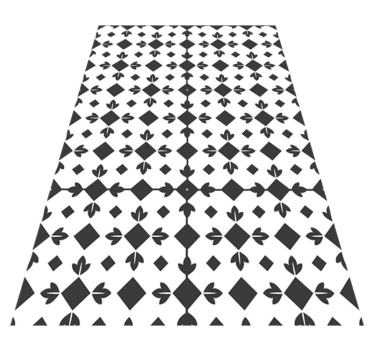Tapis vinyle carreaux noir et blanc - TenStickers