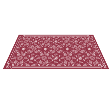 Tapis mosaique vinyle tapisserie florale ornée - TenStickers