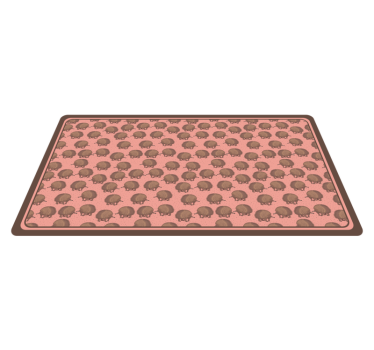 Tapis vinyle animal motif hérisson - TenStickers