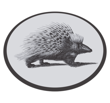 Tapis vinyle animal illustration de porc-épic - TenStickers