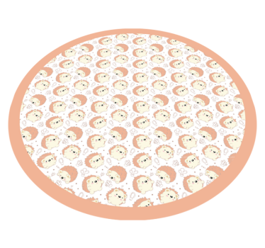 Tapis vinyle chambre bébé motif circulaire de lion - TenStickers