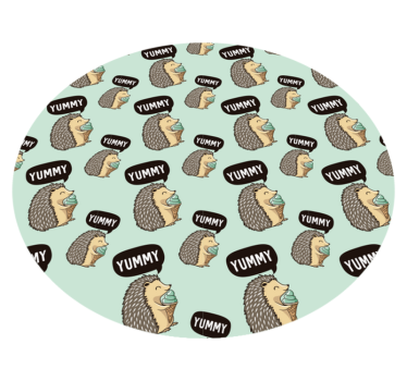 Tapis vinyle pour enfants délice de hérisson - TenStickers