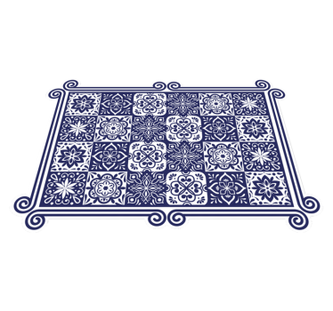 Tapis vinyle carreaux de ciment modèle de tuile de mandala - TenStickers