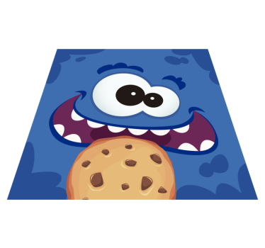 Tapis vinyle pour enfants délice de monstre aux biscuits - TenStickers