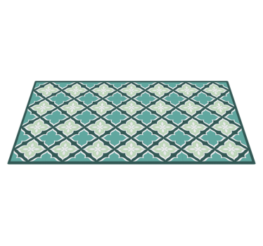 Tapis mosaique vinyle motif floral en mosaïque - TenStickers