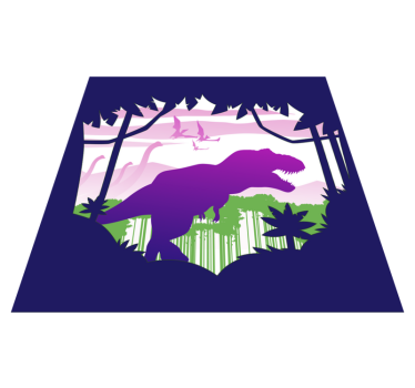 Tapis vinyle autres tapis silhouette de dinosaure - TenStickers