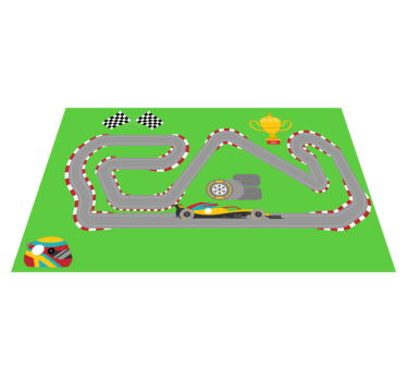 Tapis vinyle route circuit automobile - TenStickers
