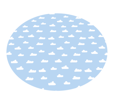 Tapis vinyle pour enfants cercle de ciel nuageux - TenStickers