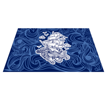 Tapis vinyle pour enfants aventure nautique - TenStickers