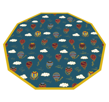 Tapis vinyle enfant montgolfières - TenStickers