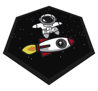 Tapis vinyle pour enfants aventure d'astronaute - TenStickers