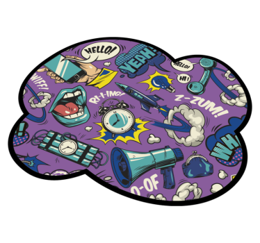 Tapis vinyle jeux effets sonores comiques - TenStickers