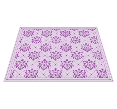 Tapis vinyle vintage motif damassé orné - TenStickers