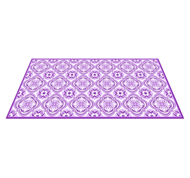 Tapis mosaique vinyle violet ornemental - TenStickers
