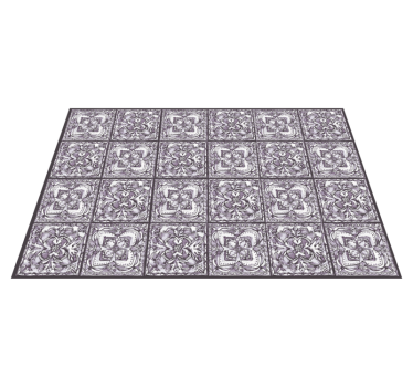 Tapis vinyle carreaux de ciment carrelage monochrome - TenStickers