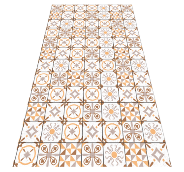 Tapis vinyle carreaux de ciment à motifs orné - TenStickers