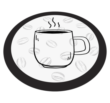 Tapis vinyle cuisine illustration de tasse à café - TenStickers