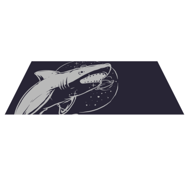 Tapis vinyle autres tapis requin cosmique de l'espace - TenStickers