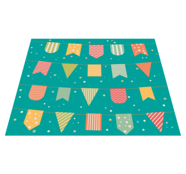 Tapis vinyle pour enfants banderole festive - TenStickers