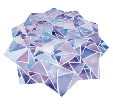 Tapis mosaique vinyle arrangement géométrique moderne - TenStickers