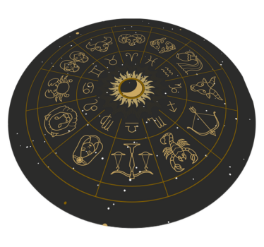Tapis vinyle alphabet cercle du zodiaque - TenStickers