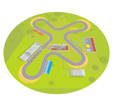Tapis vinyle route piste ludique - TenStickers