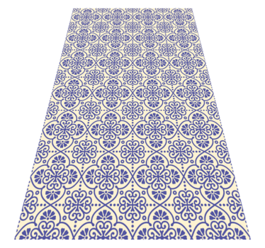 Tapis vinyle carreaux de ciment motif méditerranéen orné - TenStickers