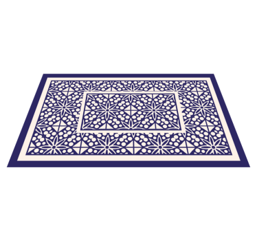 Tapis vinyle carreaux de ciment motif géométrique décoratif - TenStickers
