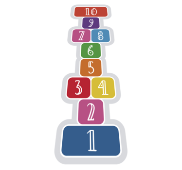 Tapis vinyle jeux séquence de marelle - TenStickers
