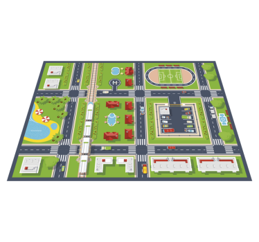 Tapis vinyle route tapis de jeu urbain - TenStickers