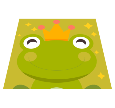 Tapis vinyle pour enfants dessin animé prince grenouille - TenStickers