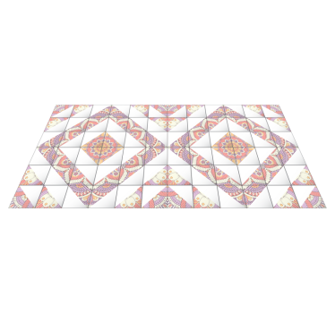 Tapis vinyle carreaux de ciment mosaïque de mandalas - TenStickers
