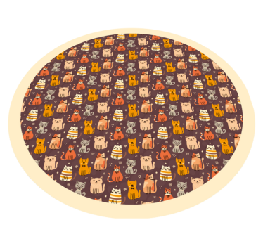 Tapis vinyle autres tapis cercle de jeu à motifs d'animaux - TenStickers