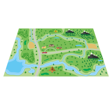 Tapis vinyle route aire de jeux interactive - TenStickers